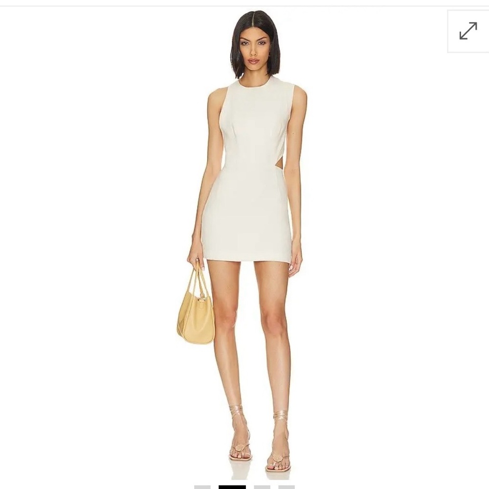 St. Agni Deconstructed Mini Dress in Ivory - Picture 2 of 8